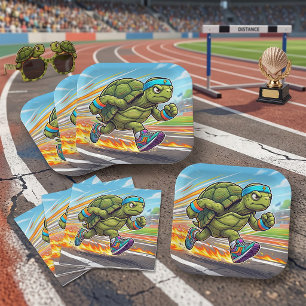 Speedy Turtle Sprinter Athletic Runner Paper Plate
