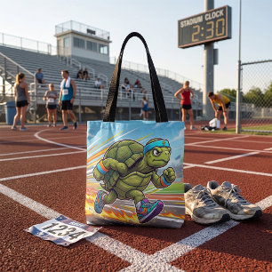 Speedy Turtle Sprinter Athletic Runner Tote Bag
