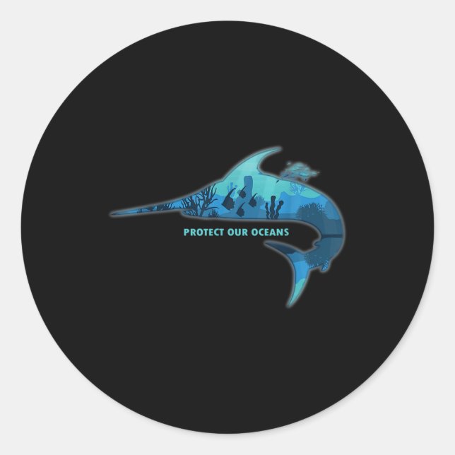Speerfish Environmental Protection Climate Protect Classic Round Sticker (Front)