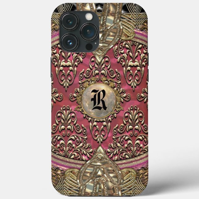 Speigaford Baroque Damask  Monogram  Case-Mate iPhone Case (Back)