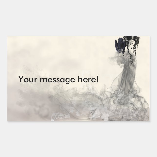 Spell Caster Rectangular Sticker (Front)