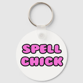 Spell Chick Pink Key Ring