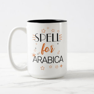 Spell for Arabica – Witchy Coffee Bean Magic Two-Tone Coffee Mug