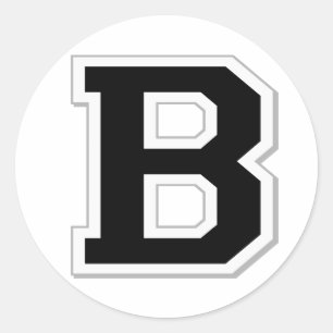 Spell it Out Initial Letter B in Black Stickers