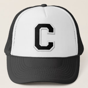 Spell it Out Initial Letter C in Black Ball Cap