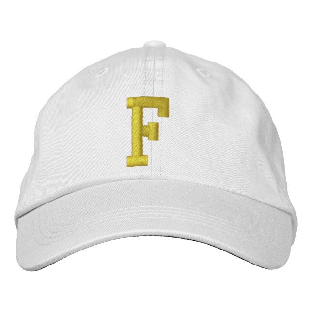 Spell it Out Initial Letter F Ball Cap (Front)