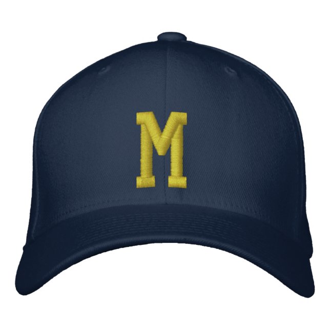 Spell it Out Initial Letter M Ball Cap (Front)