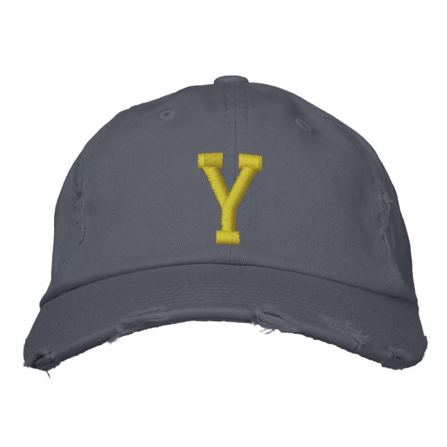 Spell it Out Initial Letter Y Ball Cap (Front)