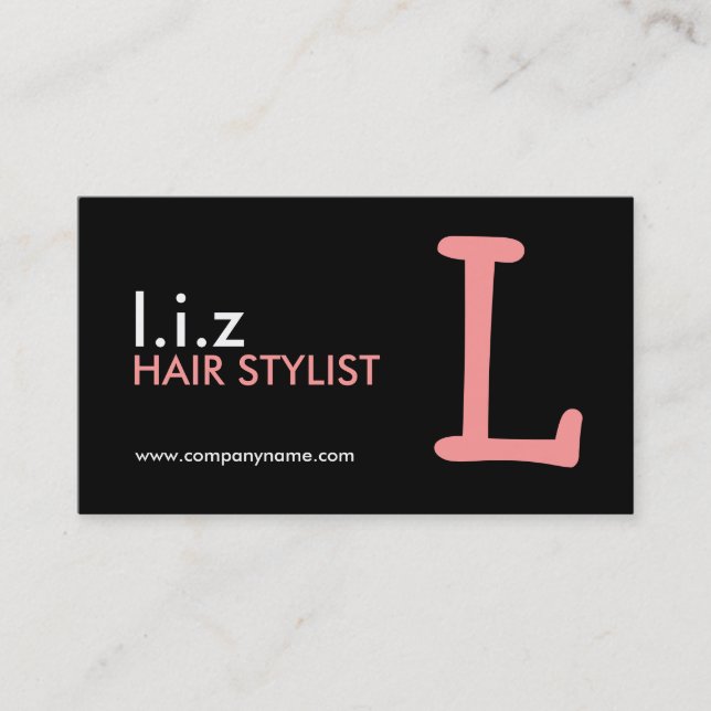 Spell it Out! ~ Monogram Business Cards (Front)
