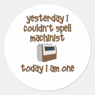 Spell Machinist Classic Round Sticker