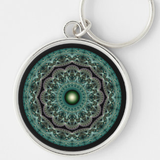 Spellbinding fractal glossy fancy ornament key ring