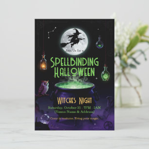 Spellbinding Halloween Witch Party Invitation