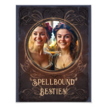 Spellbound besties - Witchy mediaeval memory gift 