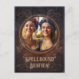 Spellbound besties - Witchy mediaeval memory gift  Postcard
