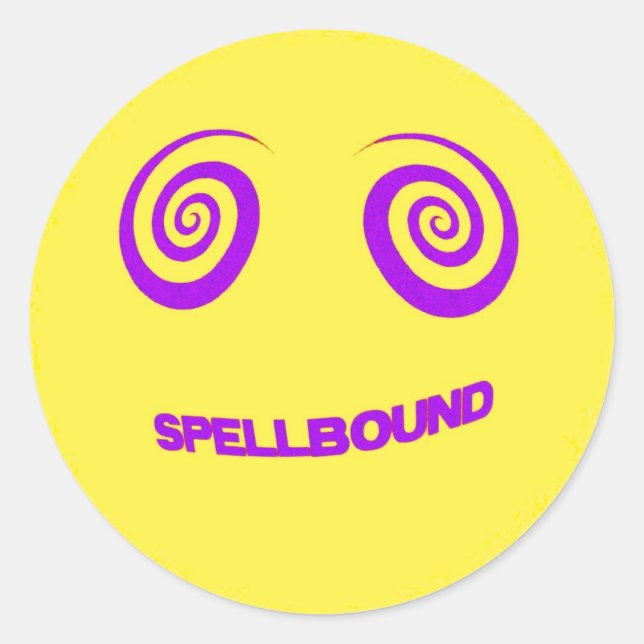 SPELLBOUND BY YELLOW CLASSIC ROUND STICKER (Front)