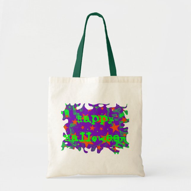 Spellbound grunge 'Happy Halloween' tote bag (Front)