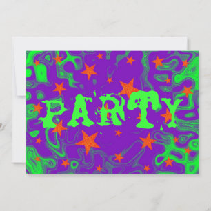 Spellbound purple 'Party' invitation