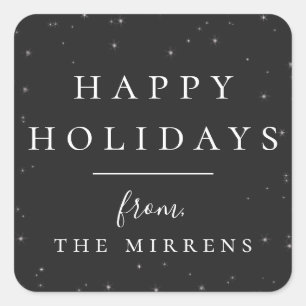 Spellbound Winter Black Holiday Sticker