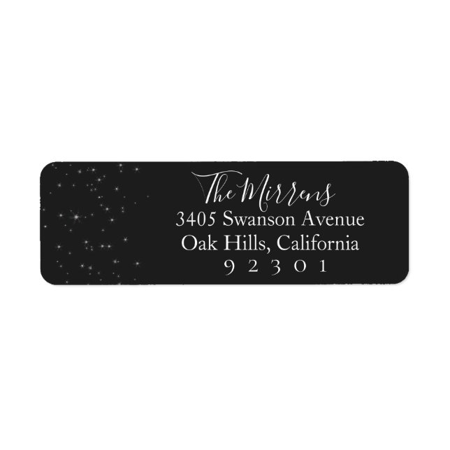 Spellbound Winter | Black Return Address Label (Front)