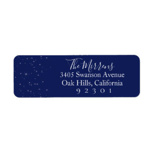 Spellbound Winter Blue Return Address Label