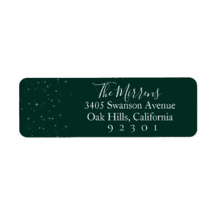 Spellbound Winter Green Return Address Label