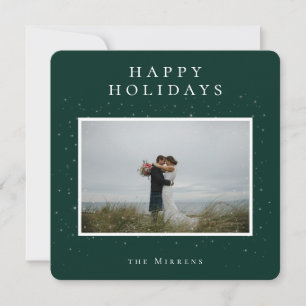 Spellbound Winter Photo Holiday Card   Green