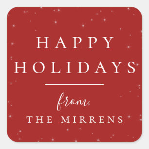 Spellbound Winter   Red Holiday Sticker