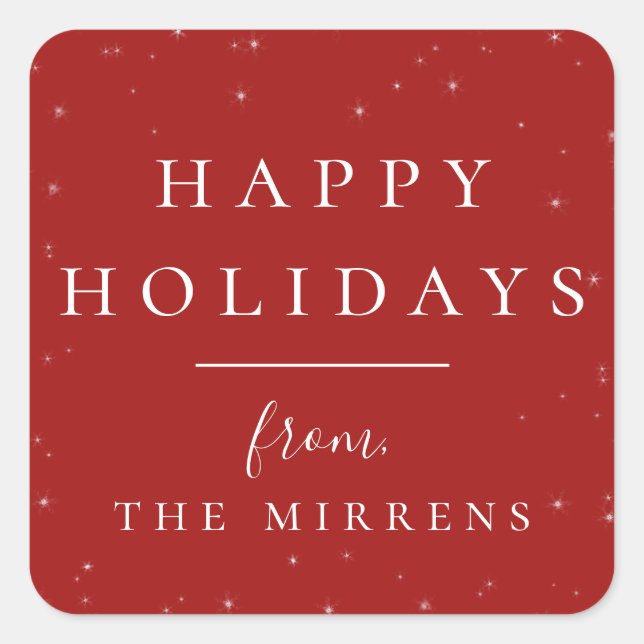 Spellbound Winter | Red Holiday Sticker (Front)