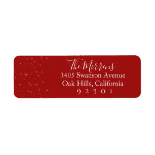 Spellbound Winter Red Return Address Label