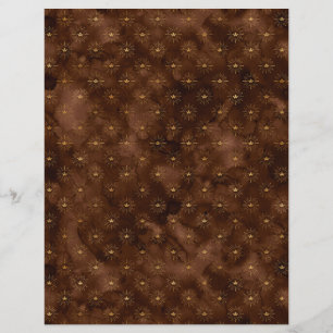 Spellcaster Brown & Gold Scrapbook Paper Sheet