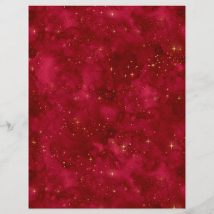 Spellcaster Red & Gold Scrapbook Paper Sheet