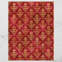 Spellcaster Red & Gold Scrapbook Paper Sheet