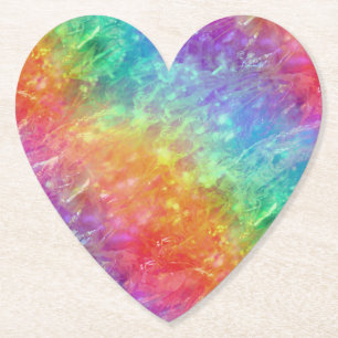 spellcaster - vivid crystal rainbow : paper coaster