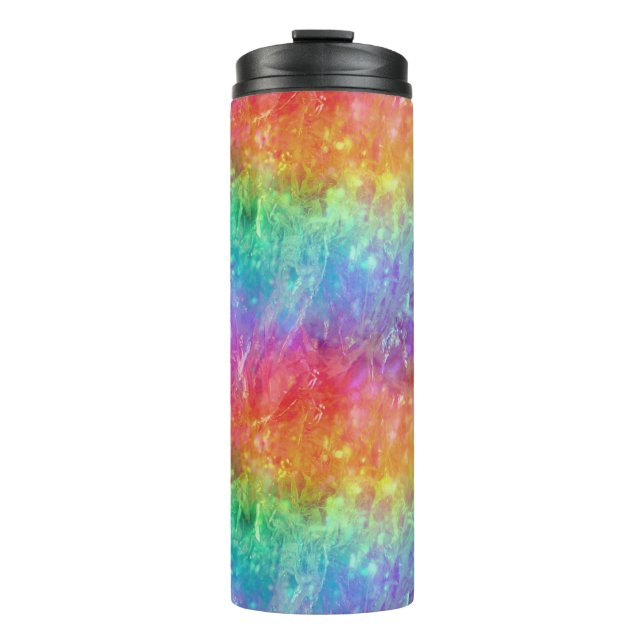spellcaster - vivid rainbow prism ombre : thermal tumbler (Front)