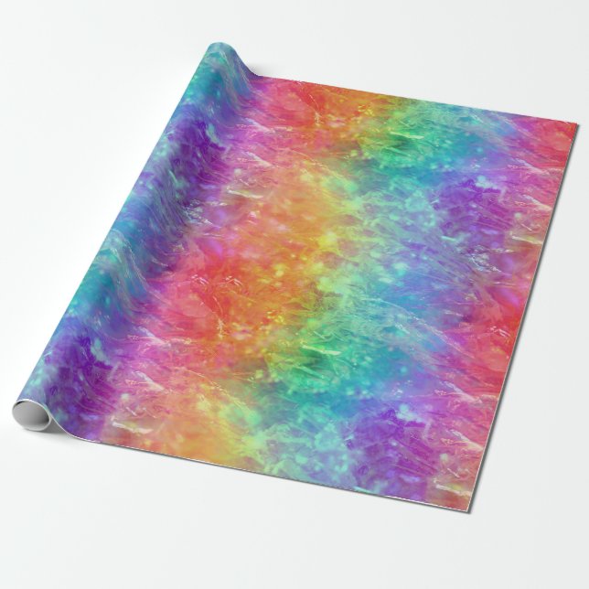 spellcaster - vivid rainbow prism ombre : wrapping paper (Unrolled)