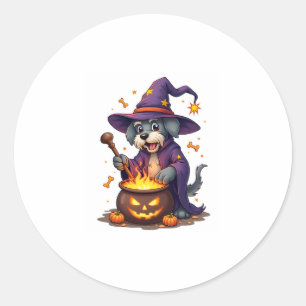 Spellcasting Schnauzer Classic Round Sticker
