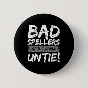 Spellers Of The World Untie Dyslexia Ribbon 6 Cm Round Badge