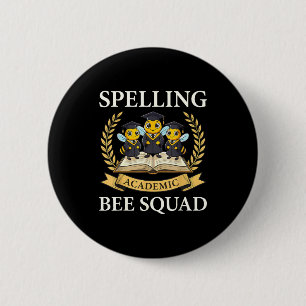 Spelling academic bee squad student team speller 6 cm round badge
