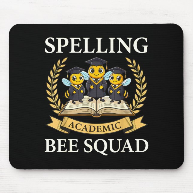 Spelling academic bee squad student team speller  mouse mat (Front)