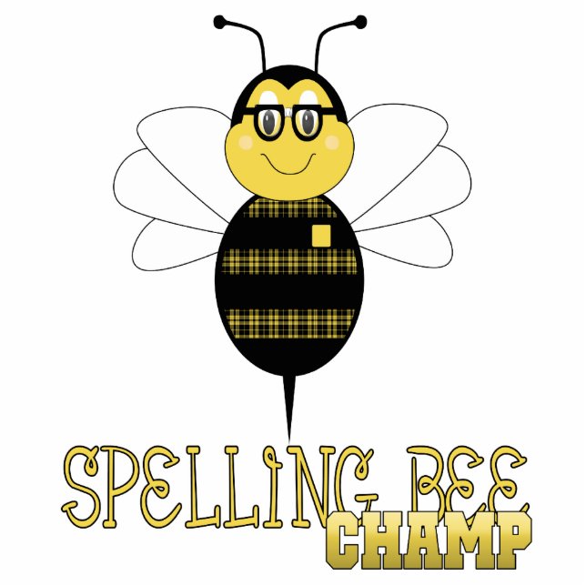 Spelling Bee Champ Ornament Photo Sculpture Decoration (Front)