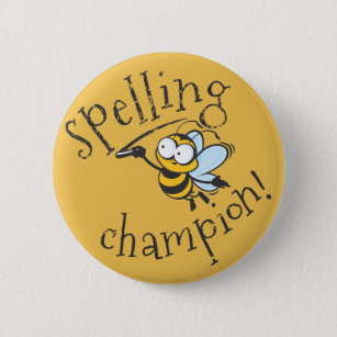 Spelling Bee Champion 6 Cm Round Badge