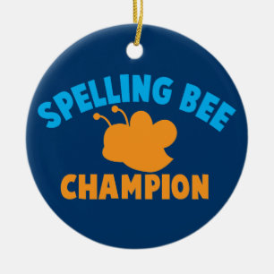 Spelling Bee Champion Ceramic Tree Decoration