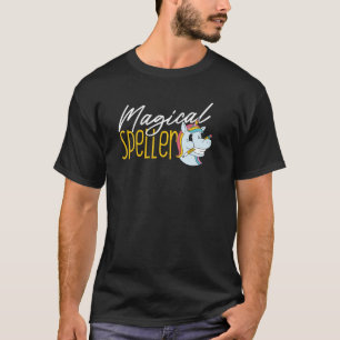 Spelling Bee Champion Girls School Unicorn Spelli T-Shirt