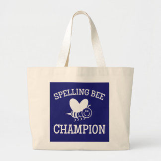 Spelling Bee Champion   Large Tote Bag