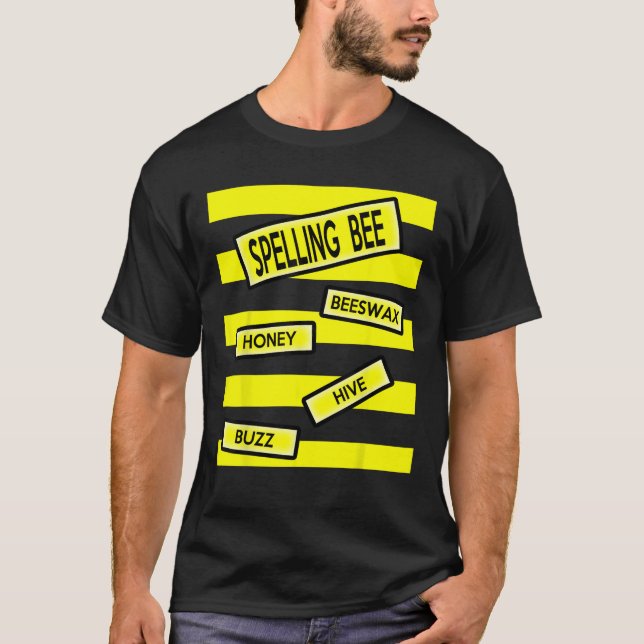 Spelling Bee Funny Pun Teacher Halloween Costume T T-Shirt (Front)