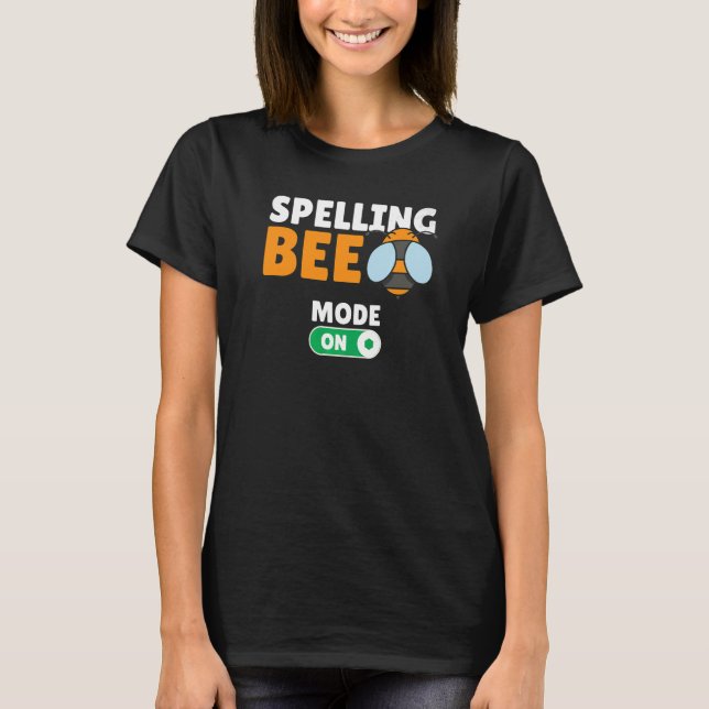 Spelling Bee Game Competitive Spelling  Spelling B T-Shirt (Front)