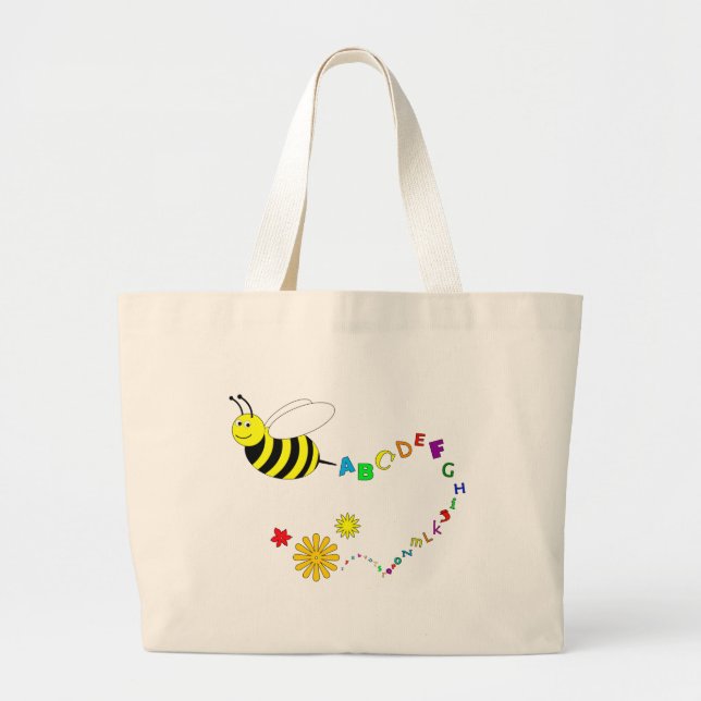 Spelling Bee Large Tote Bag (Front)