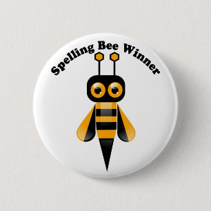 Spelling Bee Winner 6 Cm Round Badge