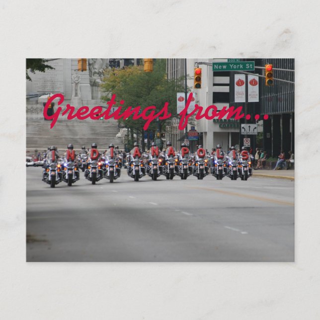 Spelling Motorcycles, Greetings from... Postcard (Front)