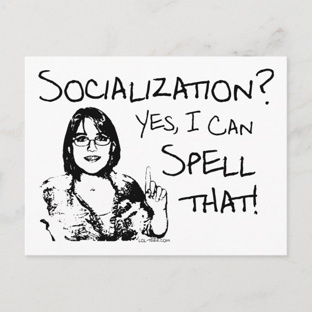 Spelling Socialisation Postcard (Front)